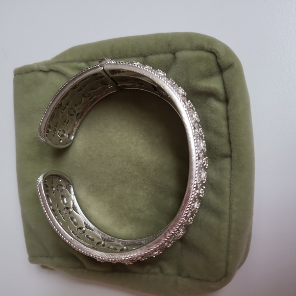 Judith Ripka cuff bracelet diamonique SS average size - Picture 3 of 6